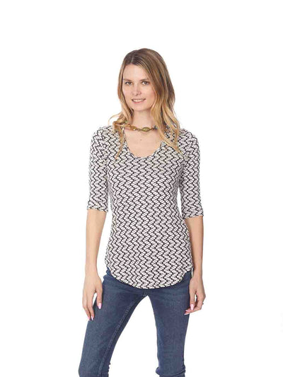 Tianello "Sylvia" Knit Jacquard L.S. "Koi" Tunic-Wash