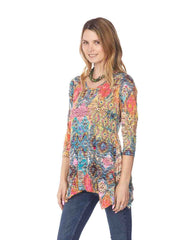 Tianello "Starry Night" Print Cotton Burnout Asbury Tunic (Limited Sizes)