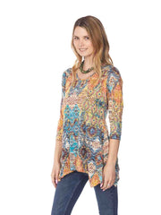 Tianello "Starry Night" Print Cotton Burnout Asbury Tunic (Limited Sizes)-Wash