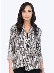 Tianello Ukah Knit Jacquard "Tobie" Jacket-Wash