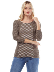 Tianello "Lemore" Knit Jersey Ballet Tee-Moss