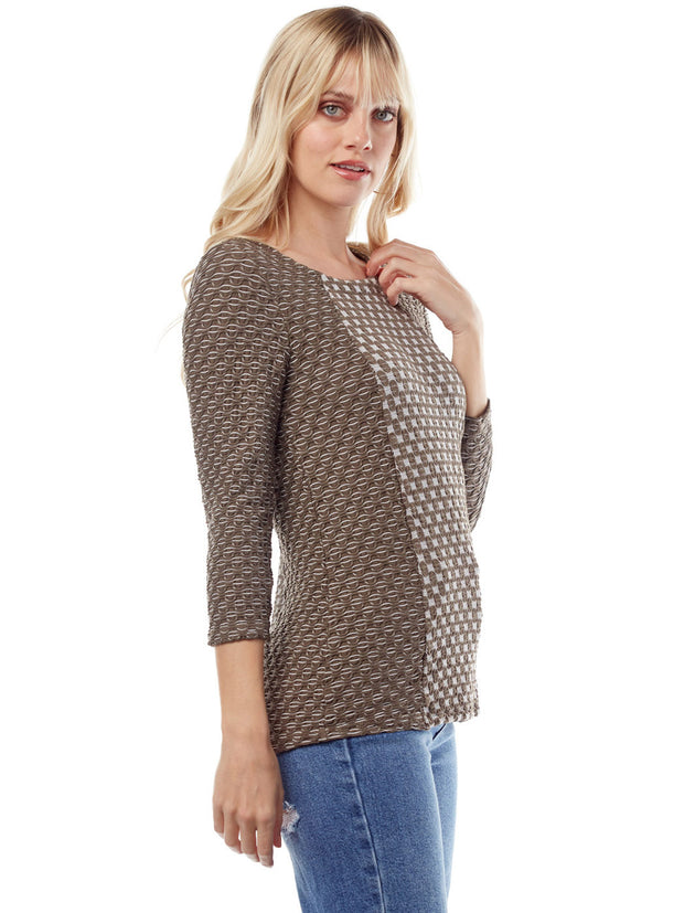 Tianello "Lemore" Knit Jersey Ballet Tee-Moss