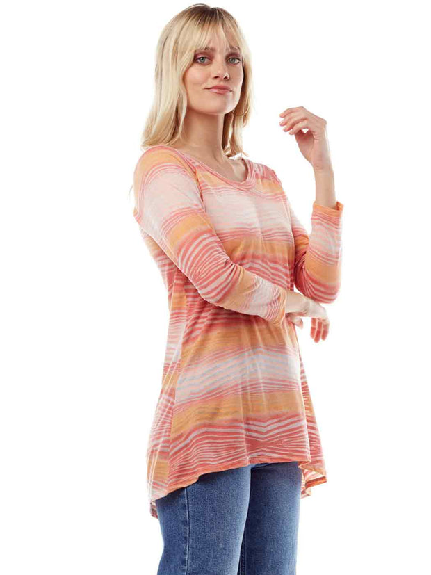 "Winslow" Knit Jersey Burnout "Livia" Tunic