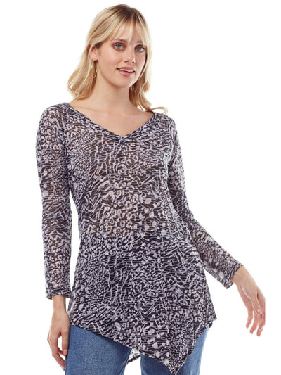 Tianello "Zephora" Knit Burnout Jacquard Toni Tunic - Tianello.com