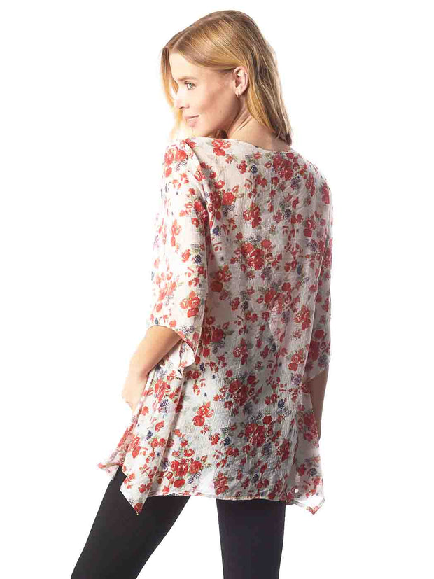 Tianello "Gerlain" Egyptian, Krinkle Cotton, Natalie Blouse-Wash