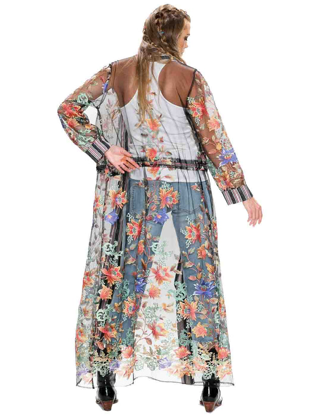 Tianello Aratta Spectacular Embroidered,  "MAXI"  Kimono