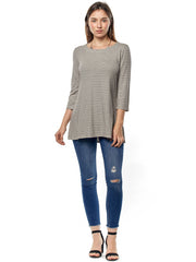 Tianello #63 French Knit Jersey Jacquard "Mara" Tunic-Wash