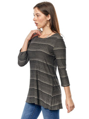 Tianello #65 French Knit Jersey Jacquard Mara Tunic-Wash