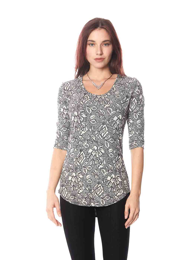Tianello "Daunita" French Knit Jacquard  "Koi" Tee-Wash 