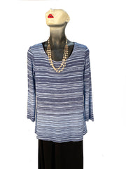 Tianello "Keva" French Knit "Ballet" Tee-Milky Blue