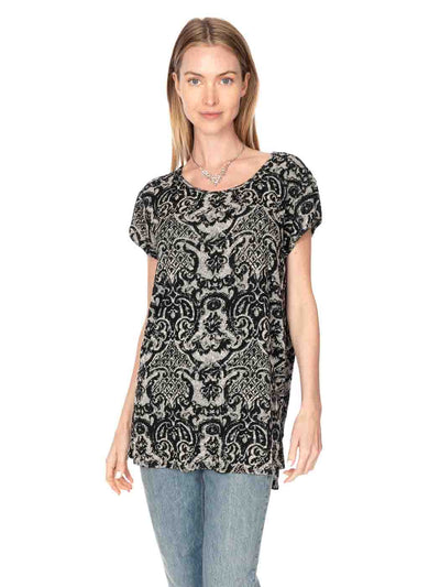 Tianello "Oriana" French Knit "Ellie" Blouse-Wash