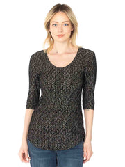 Tianello "XOXO" French Knit Jacquard  "Koi" Tee-Wash