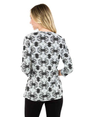 Tianello "Ripple" French Jersey Knit "Valinda" Blouse