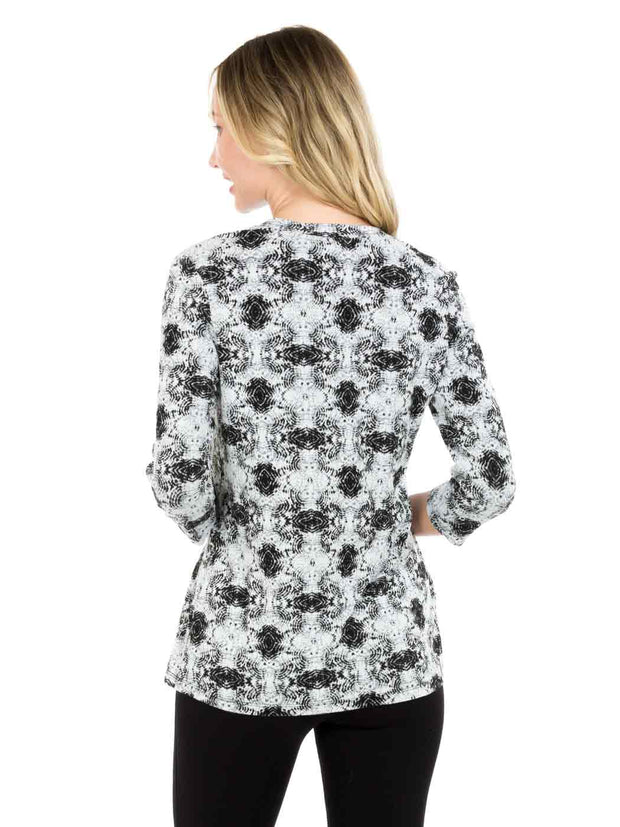 Tianello "Ripple" French Jersey Knit "Valinda" Blouse
