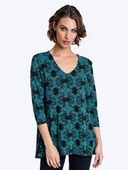 Tianello Ripple French Knit Leyton Tunic-Vera Cruz