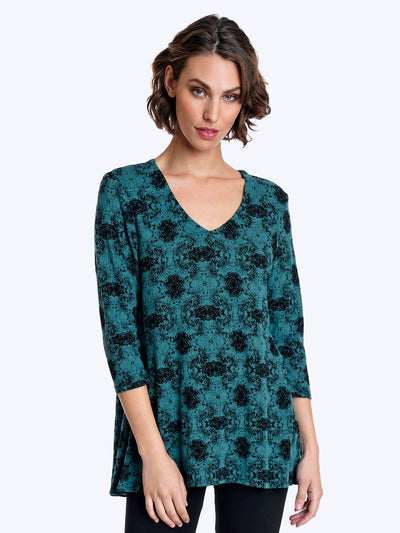 Tianello Ripple French Knit Leyton Tunic-Vera Cruz