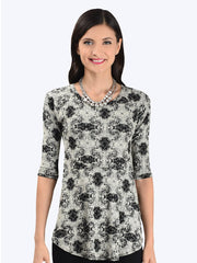 Tianello "Ripple" French Knit "Sochie" Tunic - Tianello.com