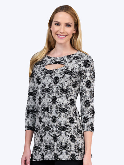 Tianello Ripple French Knit Bon Bon Tunic-Wash