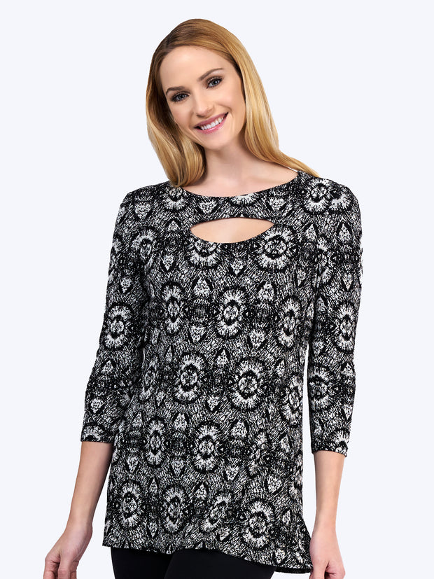 "Willow" French Knit "Bon Bon" Tunic-Wash