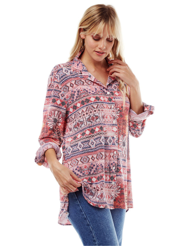 Tianello "Reza" print "Loving" Blouse-Wash