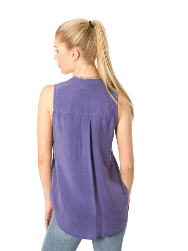"Ivy" Light Weight TENCEL™ "ELEVA"  Sleeveless Blouse-Dusty Lilac
