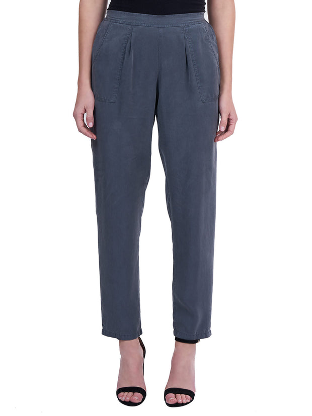Tianello "Ivy" Light Weight TENCEL™ Stella Pant-Coal