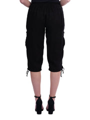 Tianello "Ivy"  Light Weight TENCEL™" Cropped "Canyon" Cargo Pant