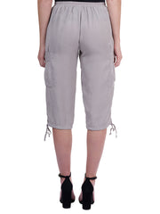 Tianello "Ivy"  Light Weight TENCEL™" Cropped "Canyon" Cargo Pant