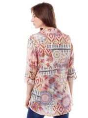 Tianello "Ivy" Light Weight TENCEL™ "Eileen" Print -   Loving Blouse-Wash