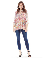 Tianello "Ivy" Light Weight TENCEL™ "Eileen" Print -   Loving Blouse-Wash