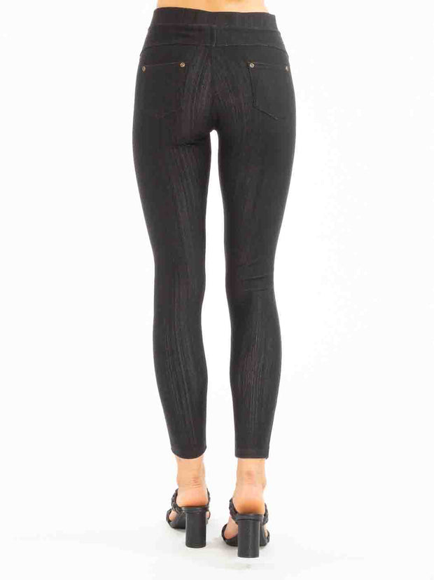 Tianello "SEMA"  XTRA-SUPPORT,  Cotton/Spandex Classic "Jean" Jegging-Black