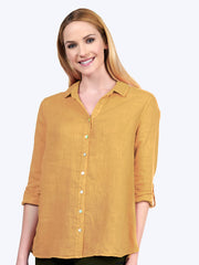 Tianello "Dena" Linen "Loving" Blouse-Nectar