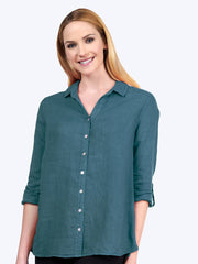 Tianello "Dena" Linen "Loving" Blouse-Vera Cruz