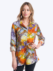 Tianello Aberdeen printed Hanky Linen "Loving" Blouse-Wash