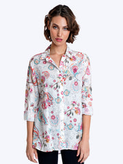 Tianello Linen Casa Blanca  Print Loving Blouse-Wash