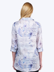 Tianello "Xander" Print  Linen "Loving" Blouse-Wash