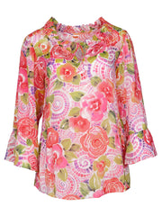 Tianello Mosaic Georgette "Emily" Blouse Wash