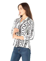 Tianello TENCEL™ "Mud" Print "Diane" Blouse-Wash