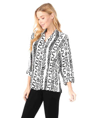 Tianello TENCEL™ "Mud" Print "Suzy" Blouse-Wash