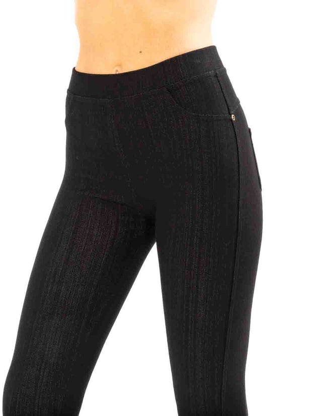 Tianello "SEMA"  XTRA-SUPPORT,  Cotton/Spandex Classic "Jean" Jegging-Black