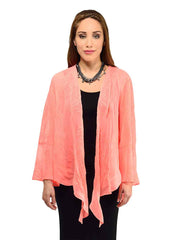 Tianello SERA Embroidered Silk Yuriko Jacket-Hot Orange