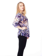Tianello  "Bhakti" Print  Washable Silk "Diva' Blouse-Wash