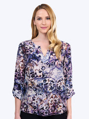 Tianello Bhakti Washable Silk Avlyne Blouse-Lychee