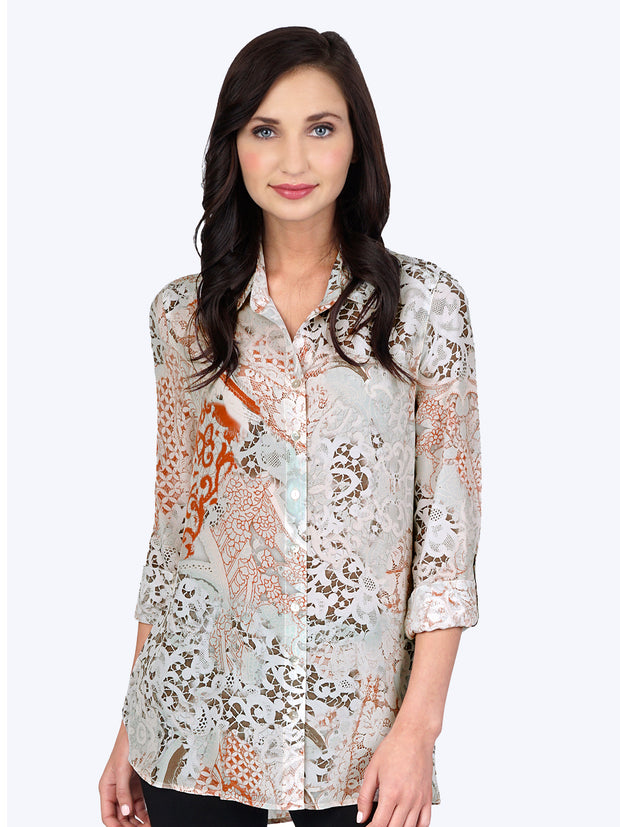 Tianello Basso Washable Silk Loving Blouse-Wash