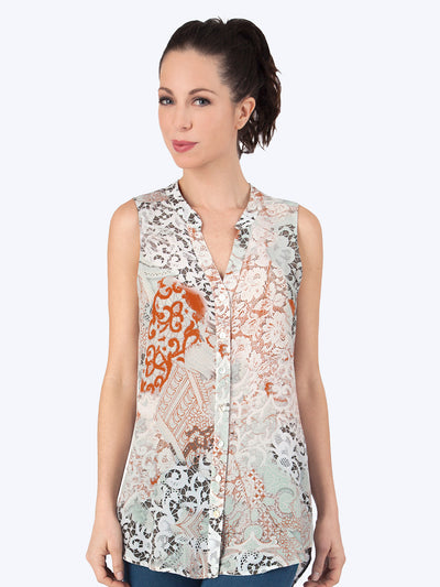 Tianello "Basso" Washable Silk  "Melane" Blouse-Wash