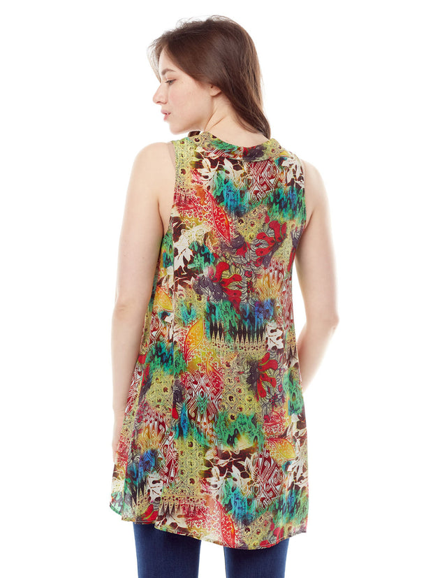 Tianello "Chamba" WASHABLE SILK "Briata" Cowl Tunic-Wash