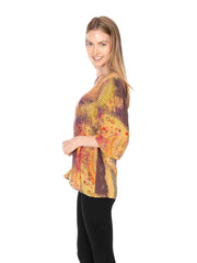 Tianello “Cecilia” Washable Silk "Vanna" Blouse-Tweety Yellow