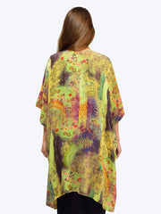 Tianello Cecilia Washable Silk Zen Robe-Hot Lemon