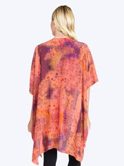 Tianello Cecilia Washable Silk Zen Robe-Coral