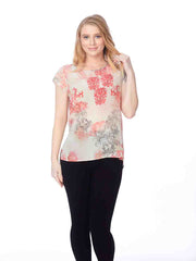 Tianello "Crown" Print Washable Silk "Ellie" Blouse-Wash
